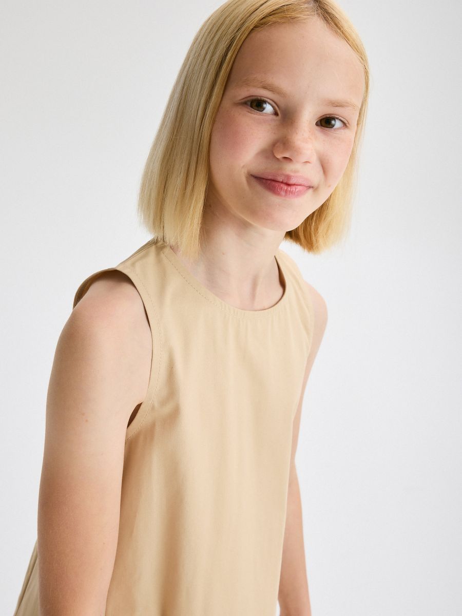 Vestito a pieghe - beige - RESERVED - 2