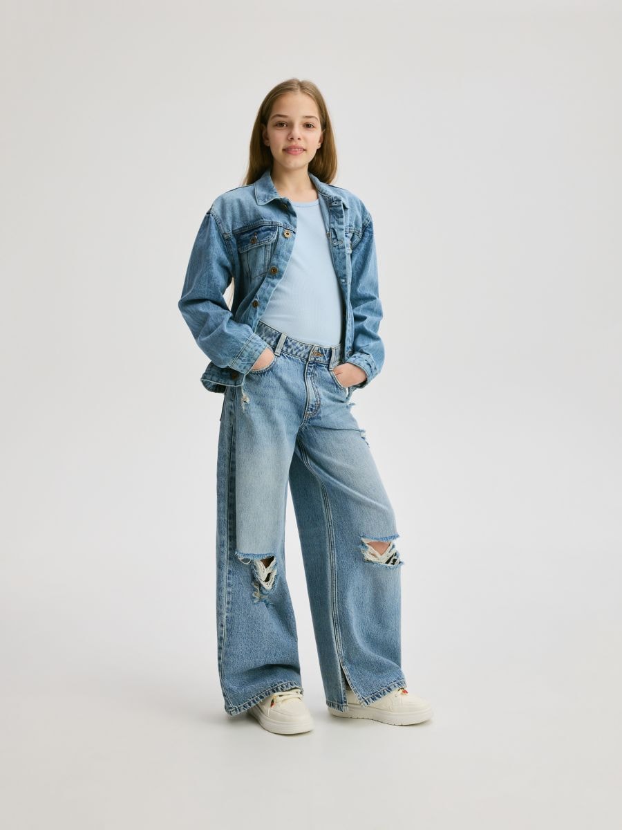 Rib knit top - pale blue - RESERVED - 4