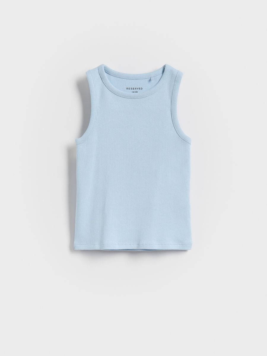 Rib knit top - pale blue - RESERVED - 3