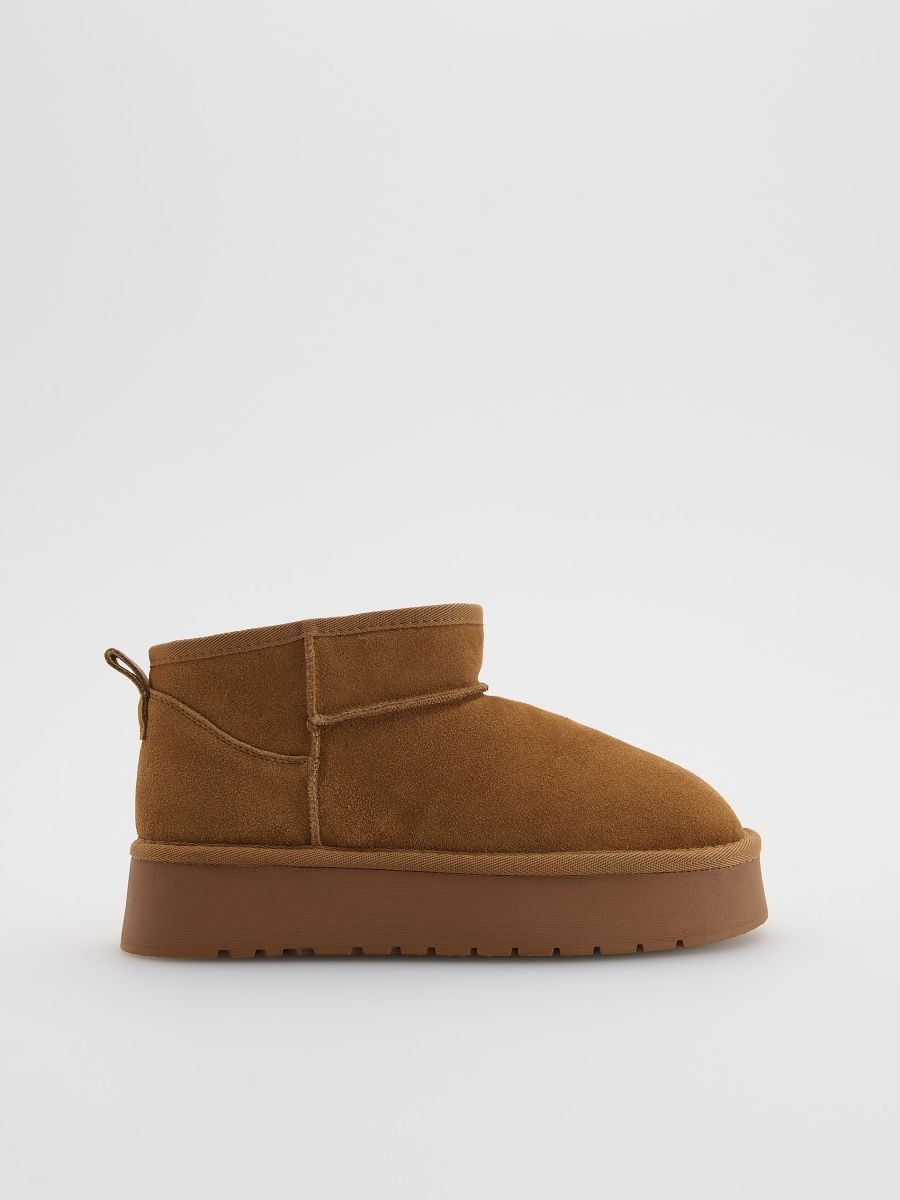 Suede snow boots - golden brown - RESERVED