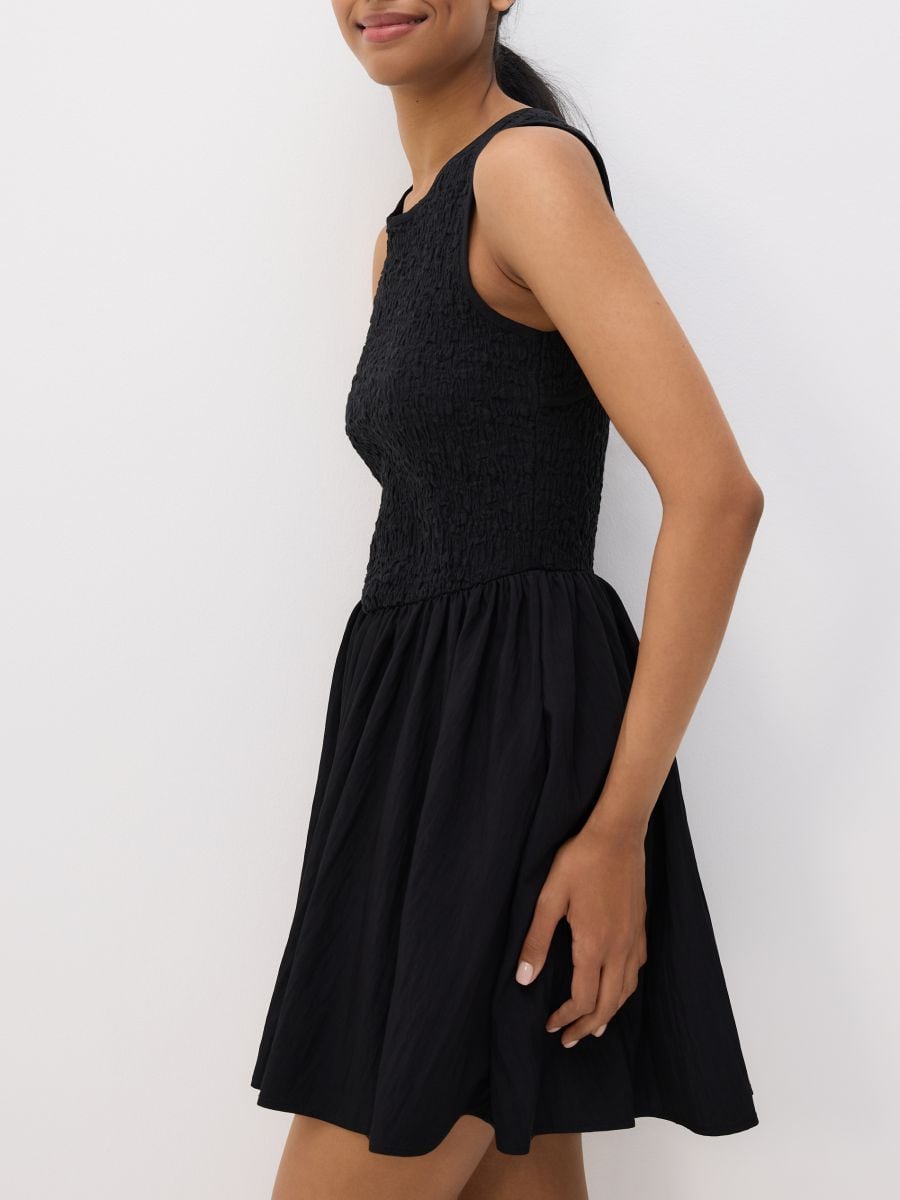 Minikleid mit Bindedetail - schwarz - RESERVED - 3
