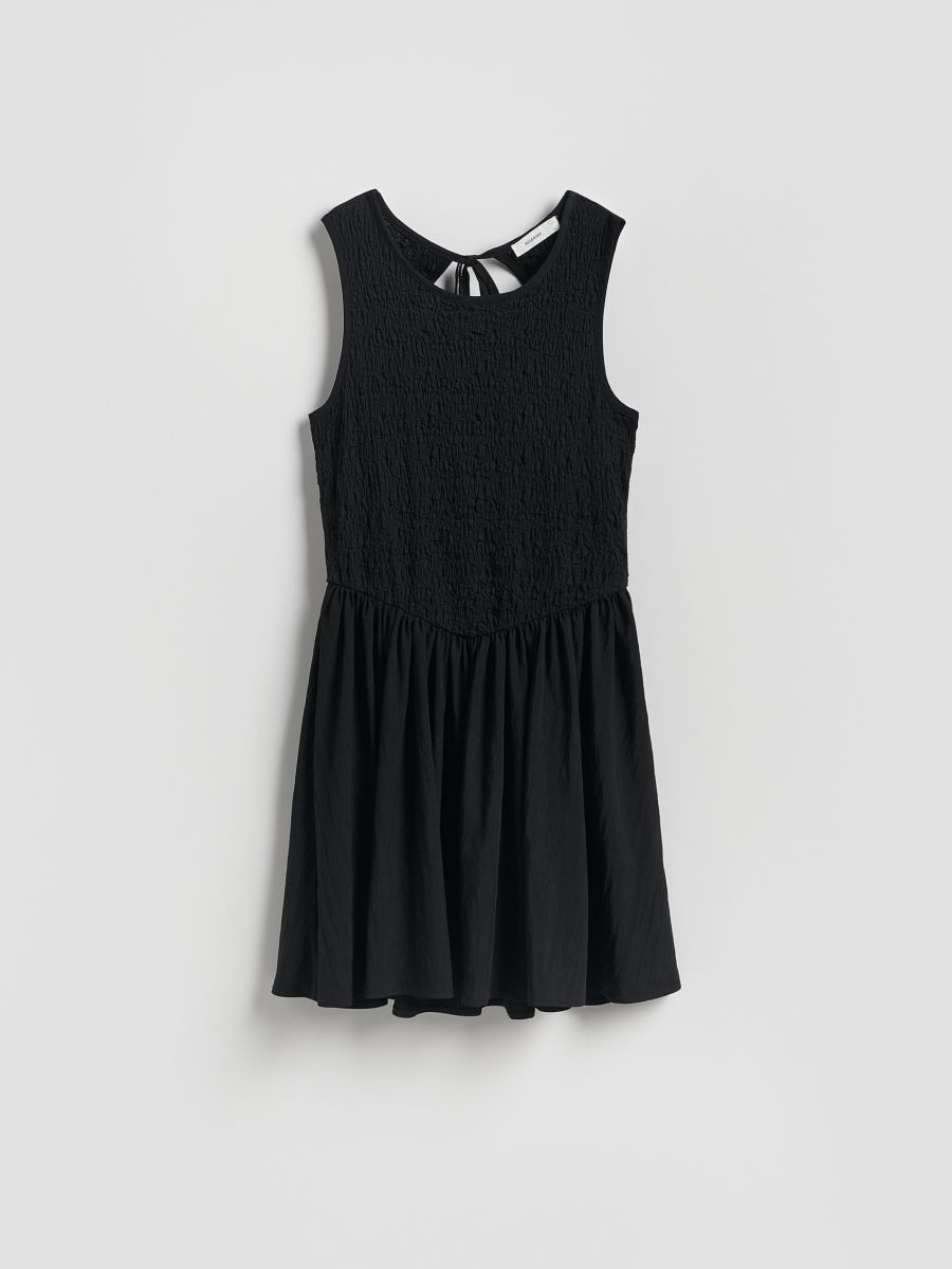 Minikleid mit Bindedetail - schwarz - RESERVED - 5