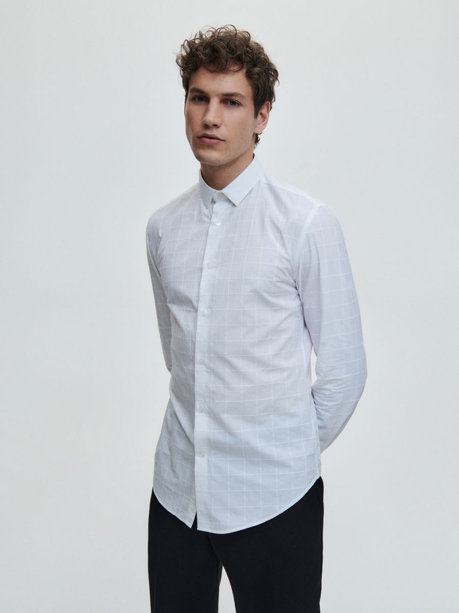 Regular fit shirt - white - RESERVED