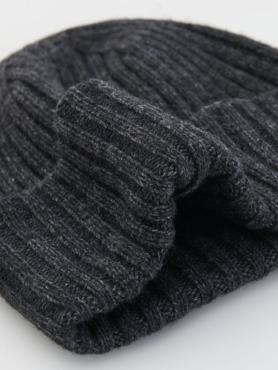 Beanie i uldblanding - mørkegrå - RESERVED - 2