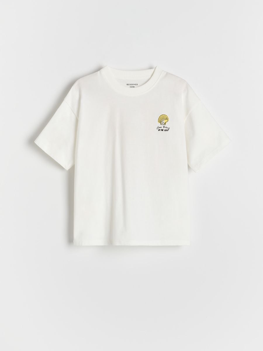 Back print T-shirt - cream - RESERVED - 3