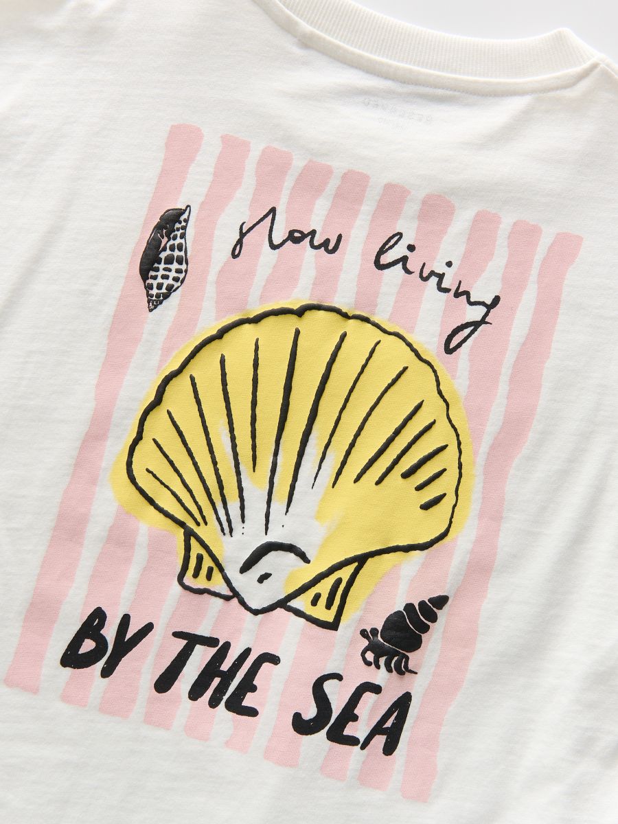 Back print T-shirt - cream - RESERVED - 6