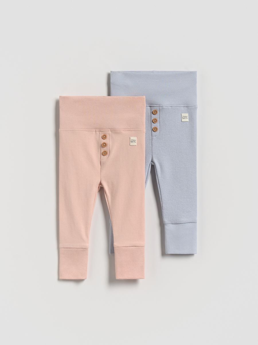 Cotton rich leggings with patch - dusty rose - RESERVED