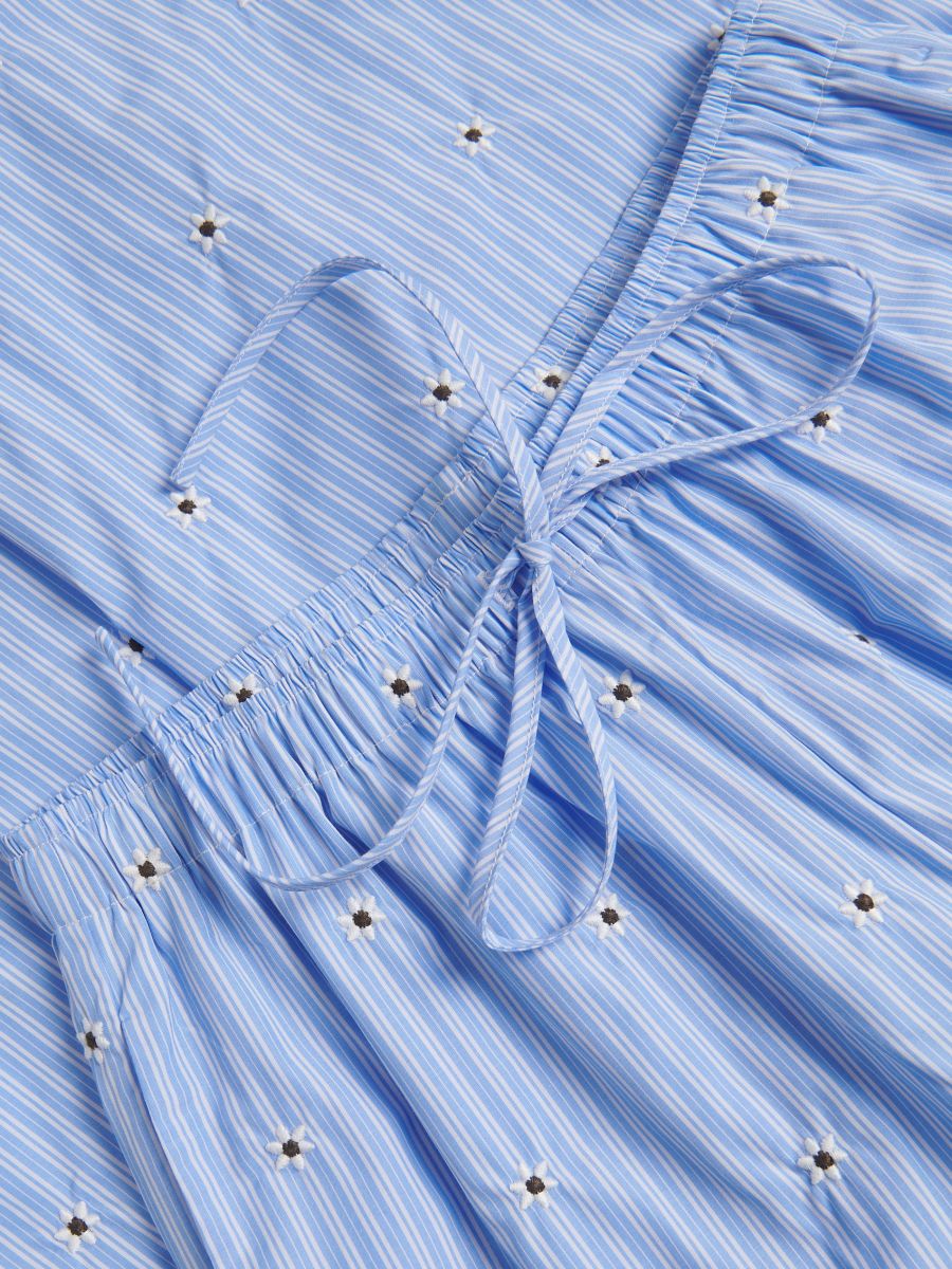 Trousers with decorative embroidery - pale blue - RESERVED - 6