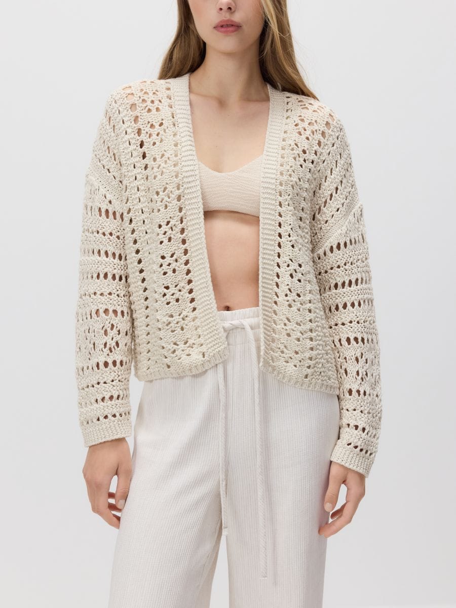Openwork cardigan - nude - RESERVED - 3