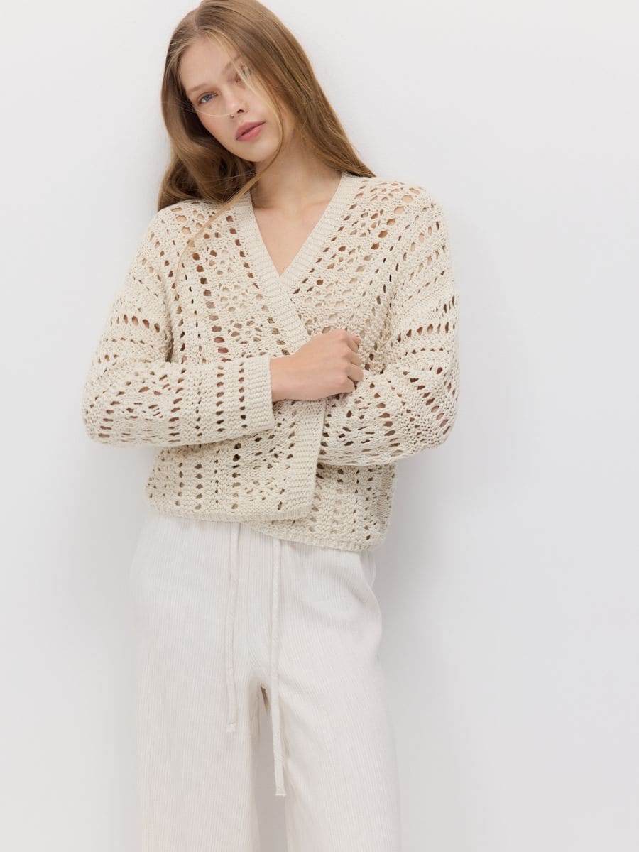 Openwork cardigan - nude - RESERVED - 2