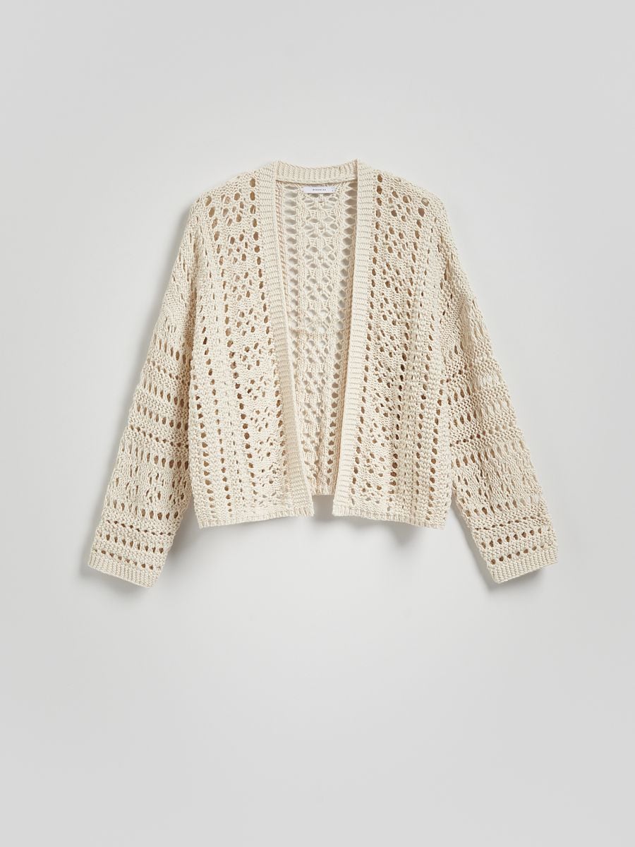 Cardigan ajurat - nude - RESERVED