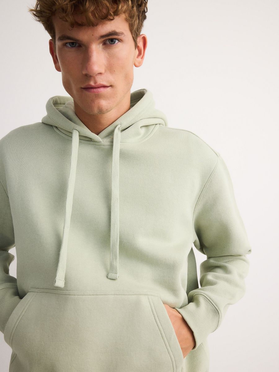 Plain hoodie - pale green - RESERVED - 2
