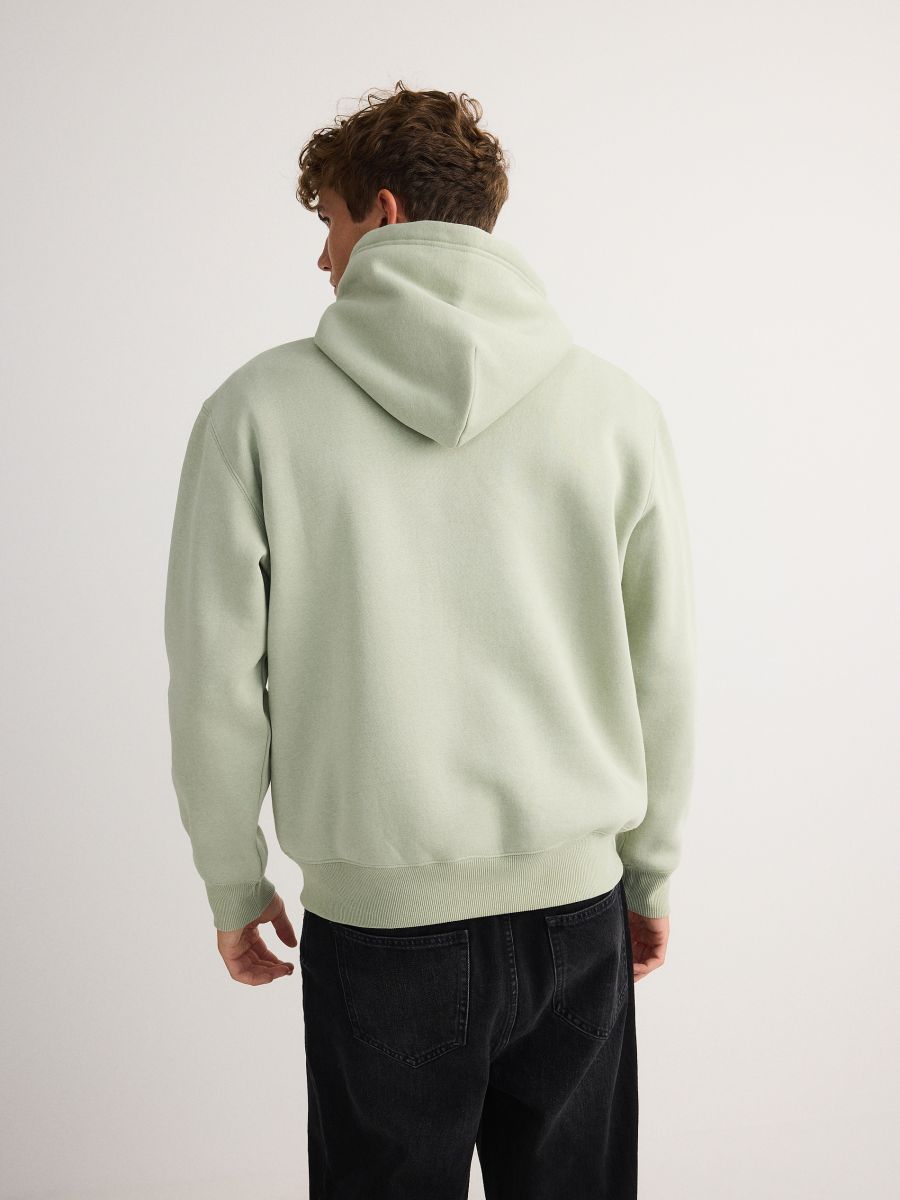 Plain hoodie - pale green - RESERVED - 4