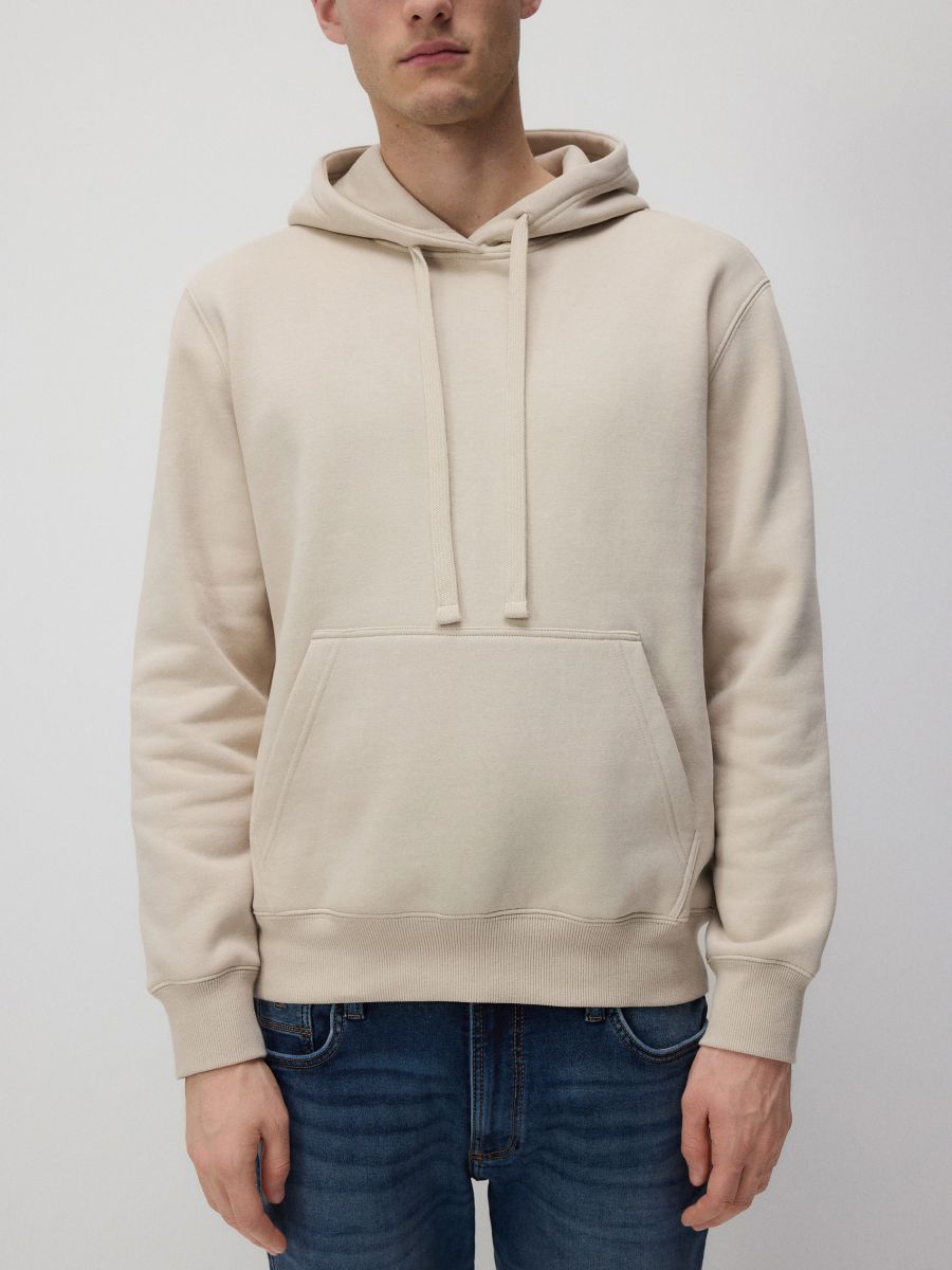 Plain hoodie - beige - RESERVED - 2