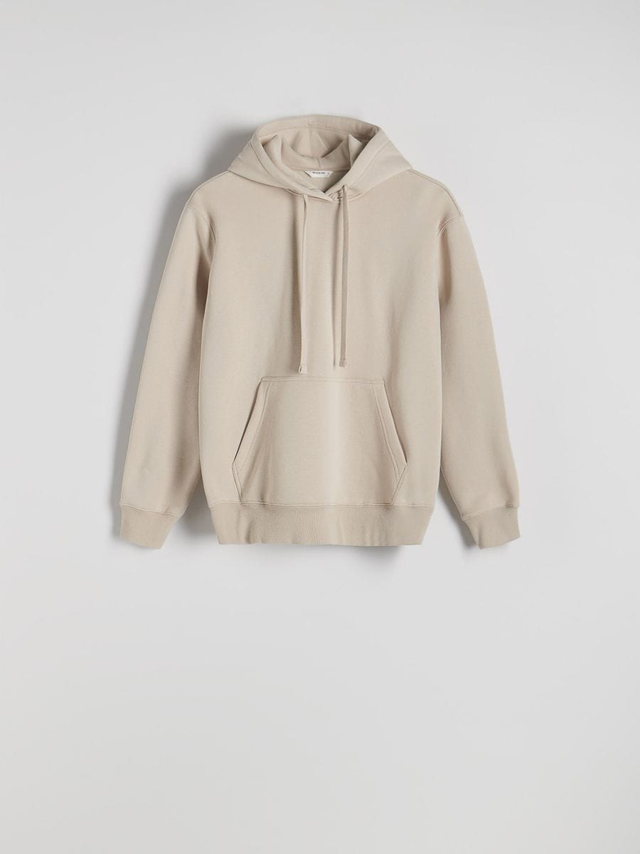 Plain hoodie - beige - RESERVED - 6