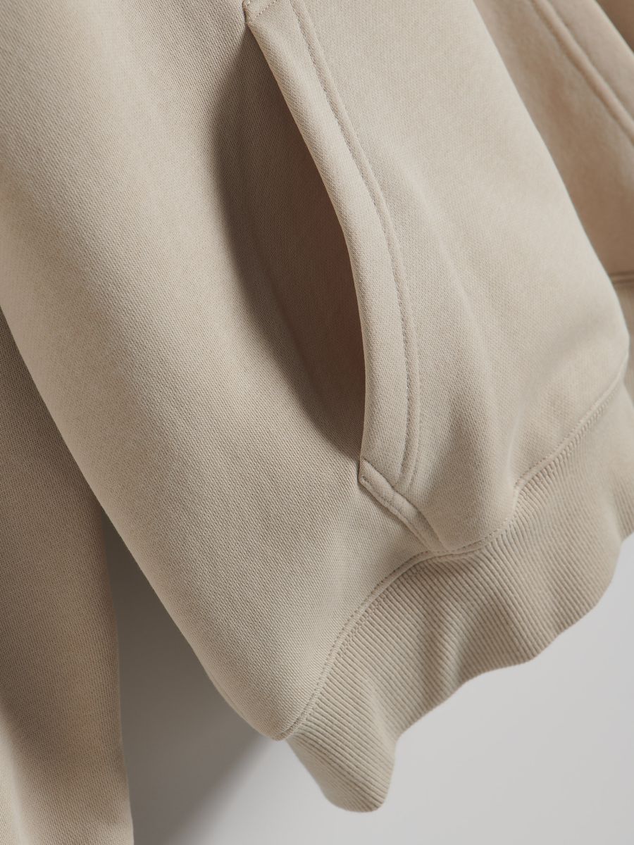 Plain hoodie - beige - RESERVED - 7