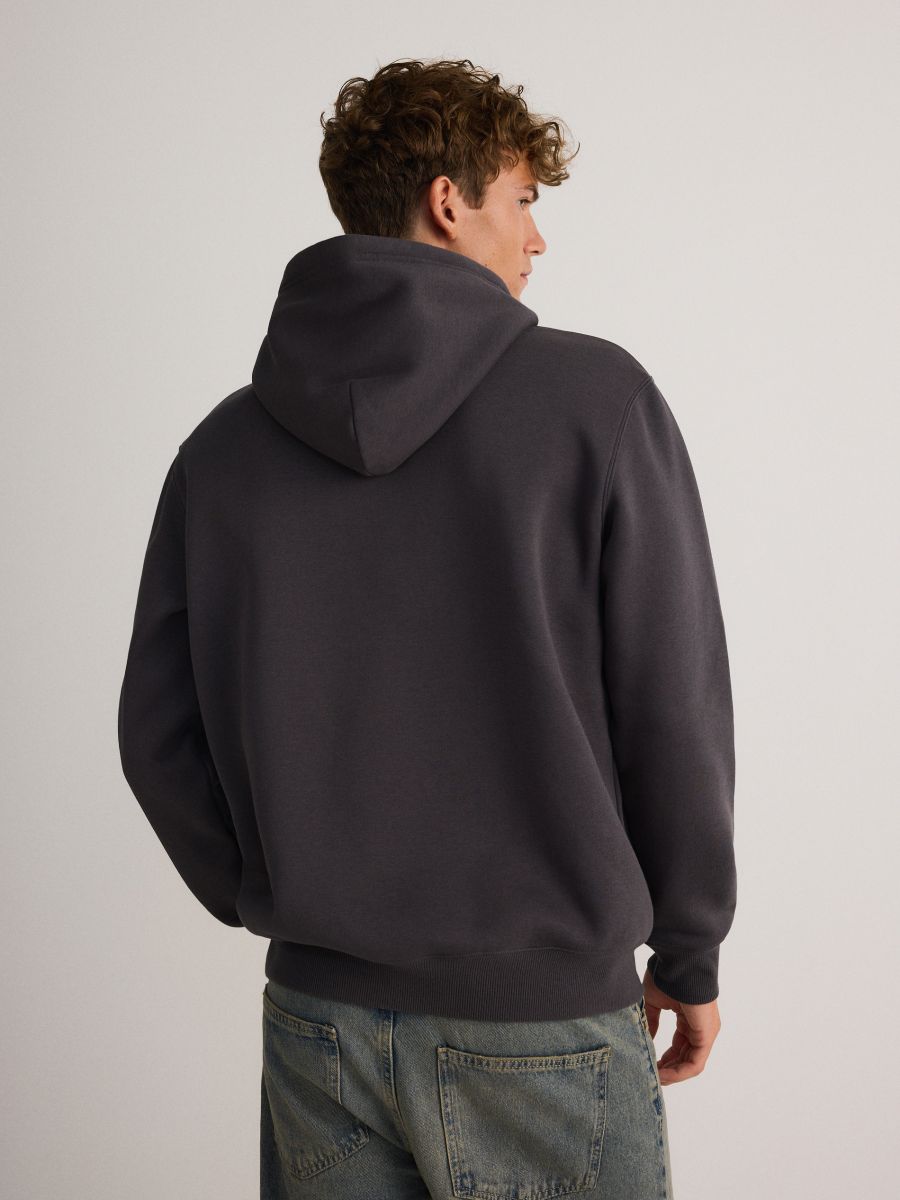 Plain hoodie - dark grey - RESERVED - 3