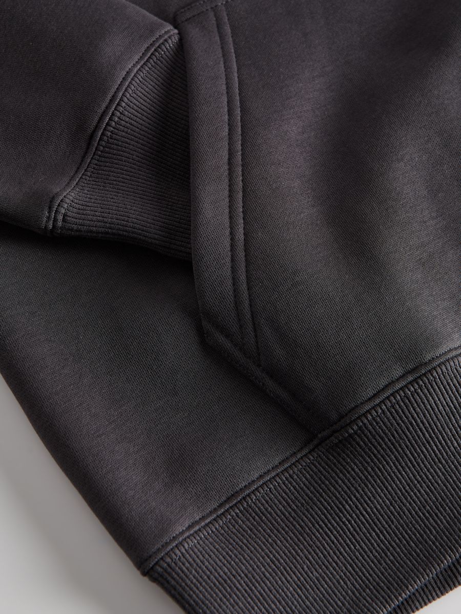 Plain hoodie - dark grey - RESERVED - 5
