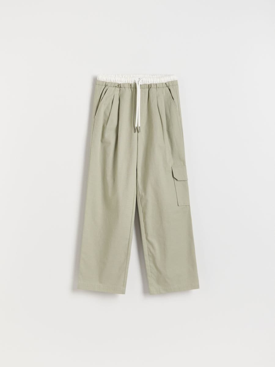 GIRLS` TROUSERS - light green - RESERVED