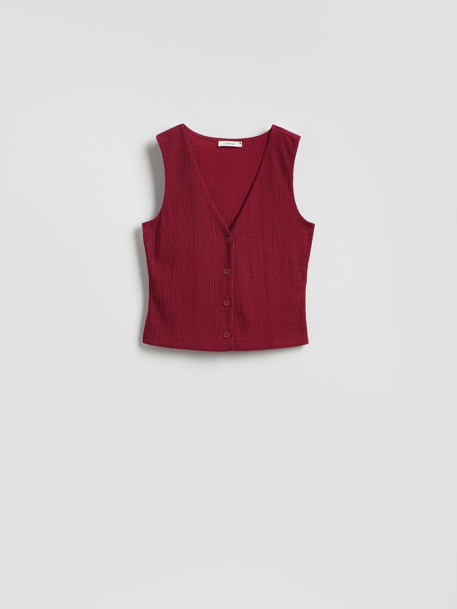 LADIES` VEST - burgundy - RESERVED - 6