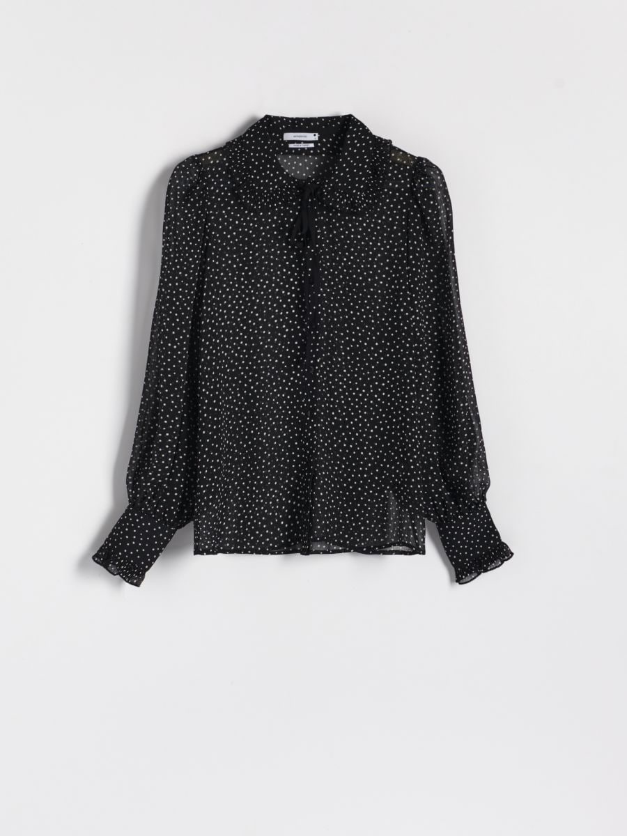 Camicia a pois - nero - RESERVED - 5