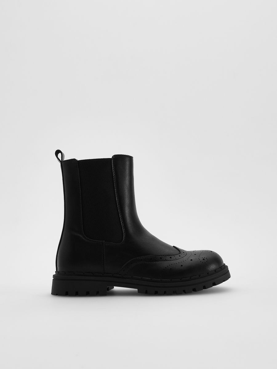 Leather ankle boots - black - RESERVED