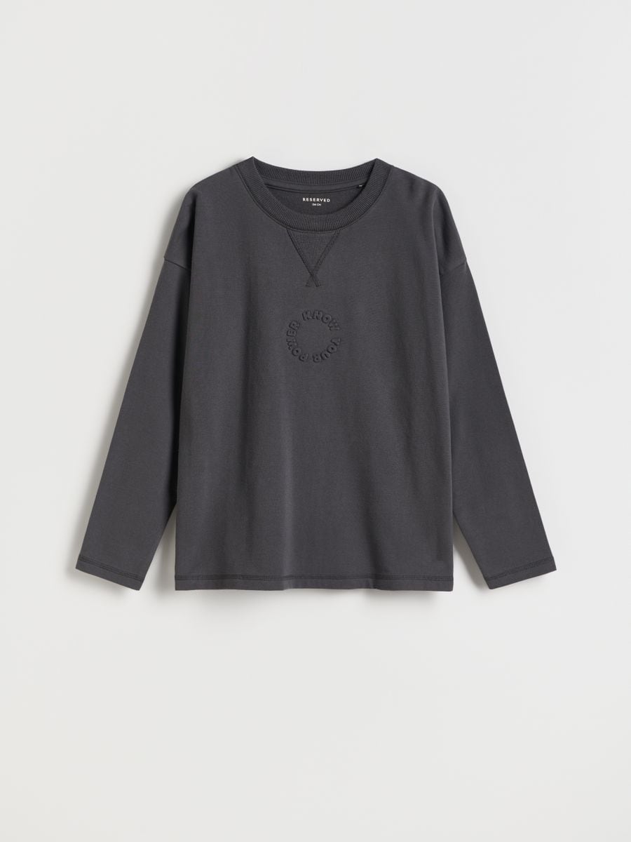 BOYS` T-SHIRT - gris foncé - RESERVED