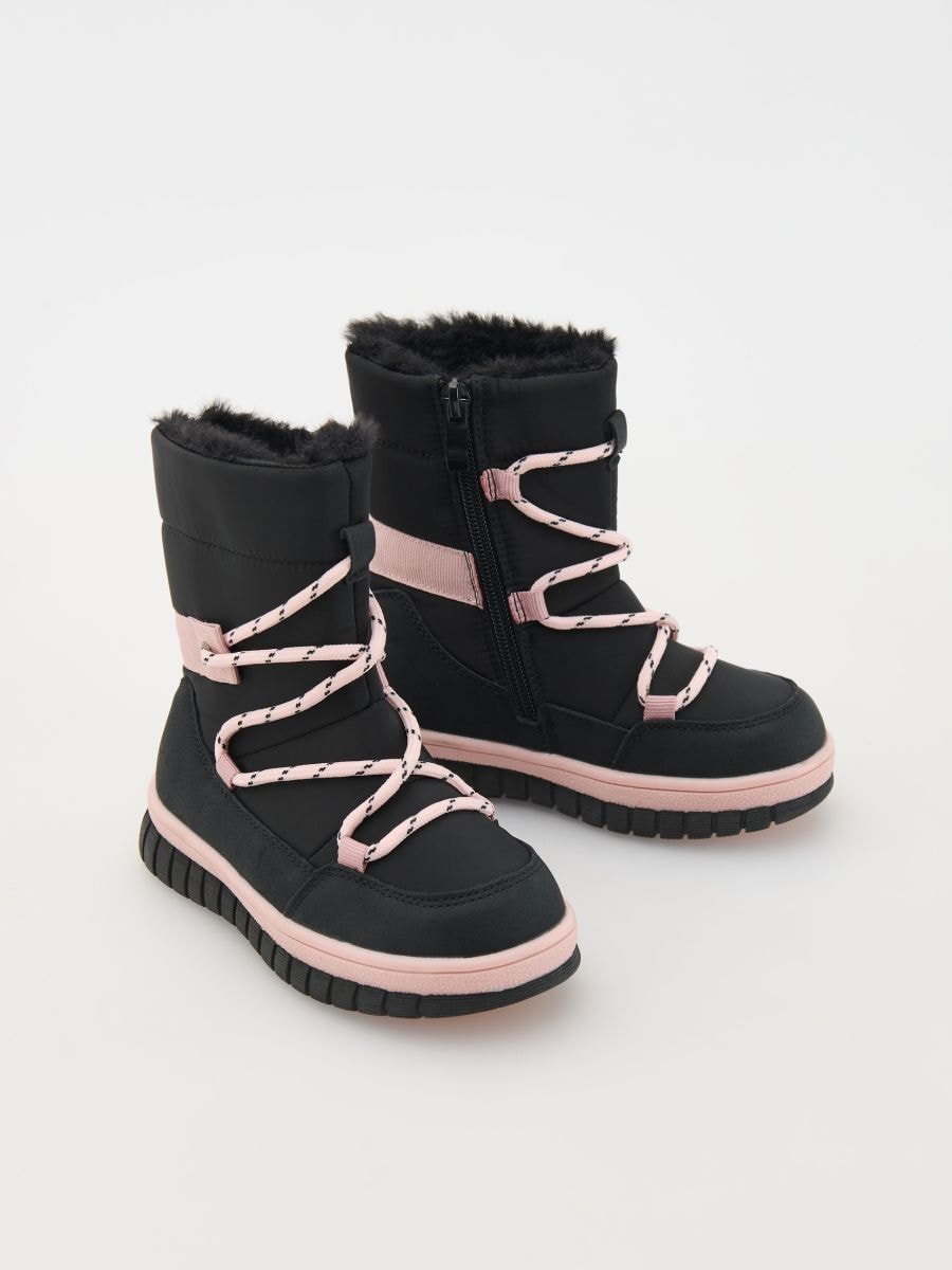 No lace snow boots best sale