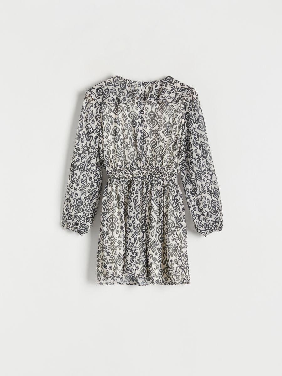 Dress with ruffle detail - multicolor - RESERVED - 2