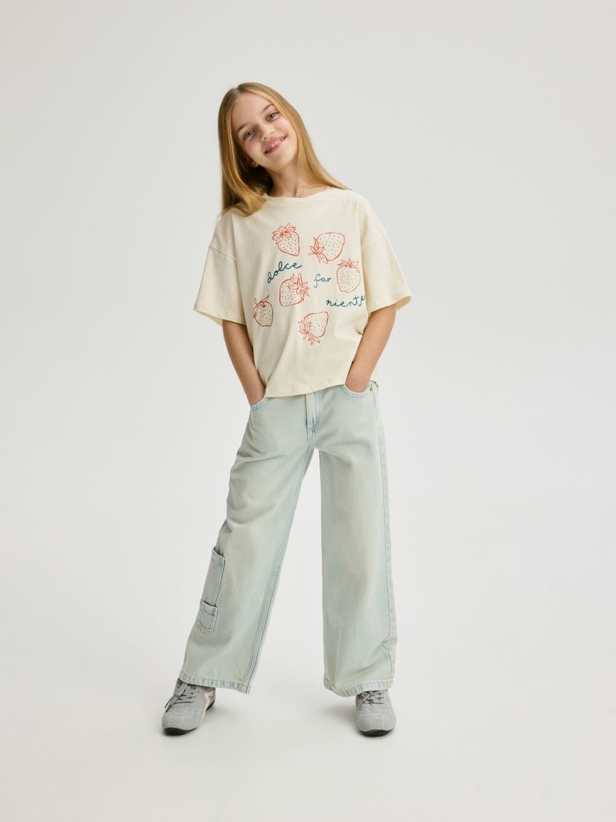 T-shirt with print - nude - RESERVED - 2