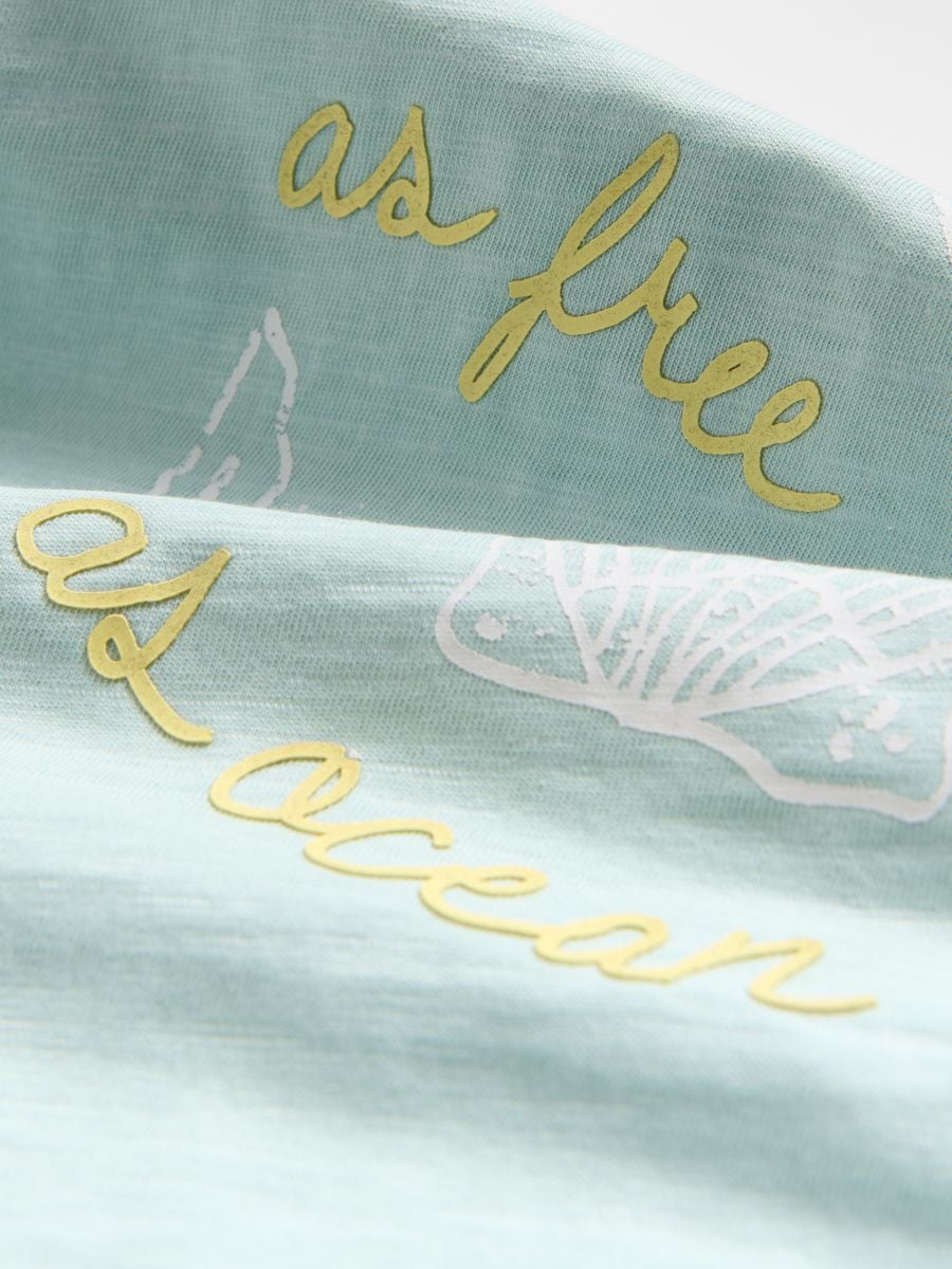 T-shirt with print - pale turquoise - RESERVED - 2