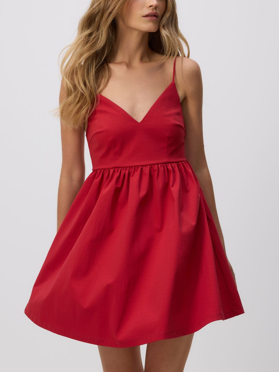 Flared dress - red - RESERVED