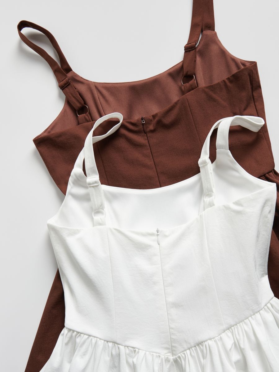 Ausgestelltes Minikleid - braun - RESERVED - 2