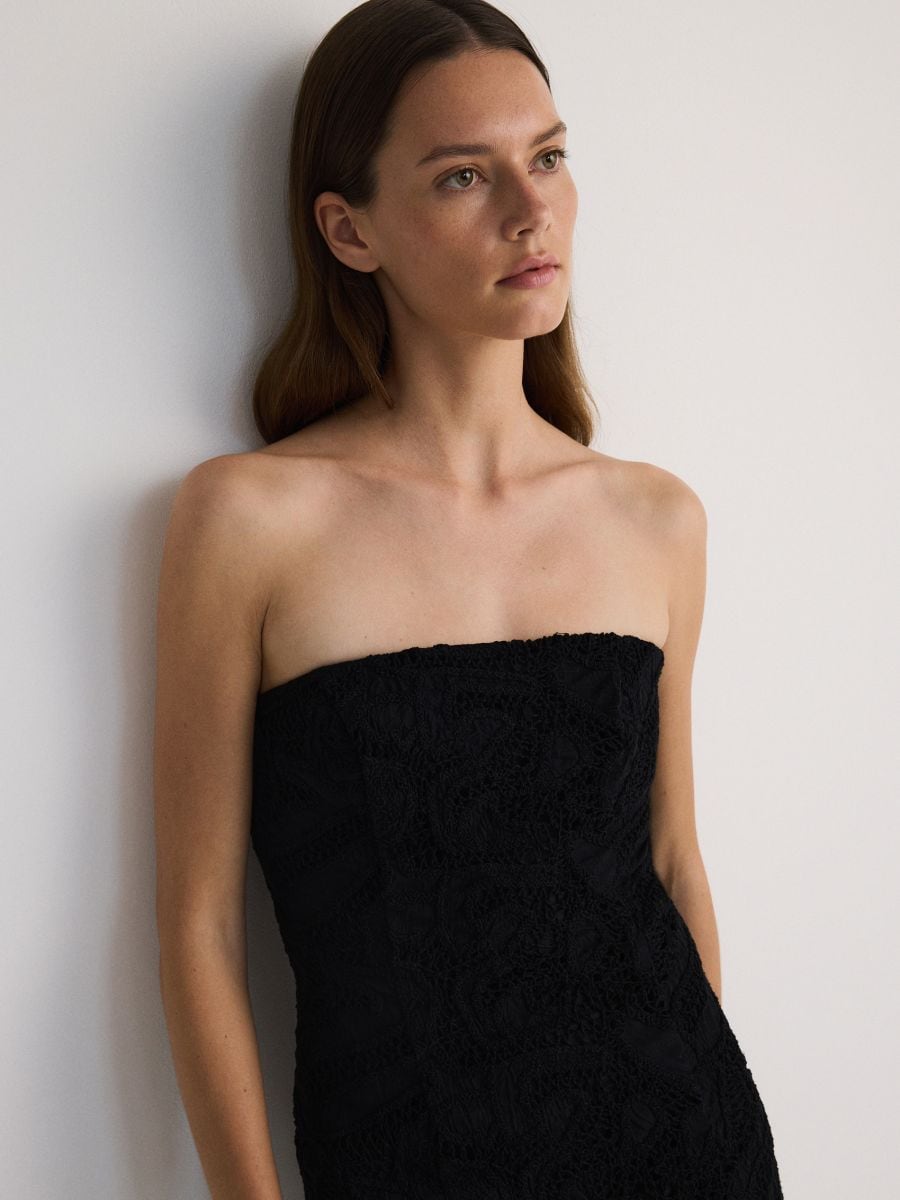 Mini-robe ajourée - noir - RESERVED - 2