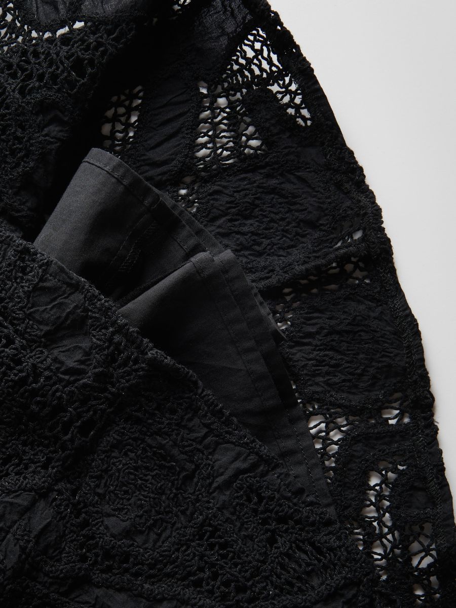 Mini-robe ajourée - noir - RESERVED - 5