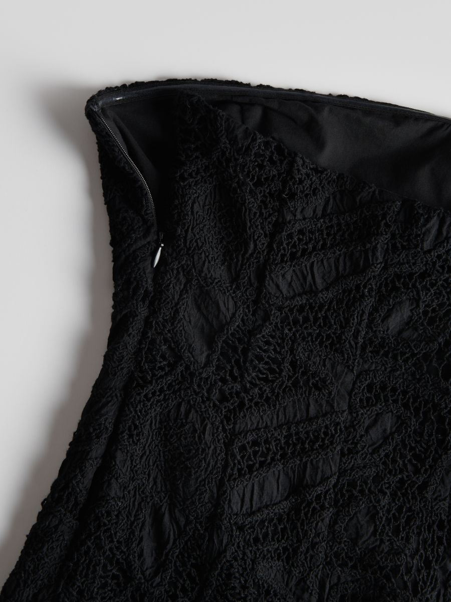 Mini-robe ajourée - noir - RESERVED - 6