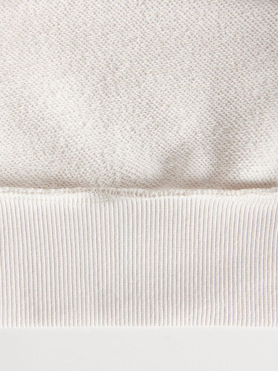 Hoodie with decorative inserts - cream - RESERVED - 4