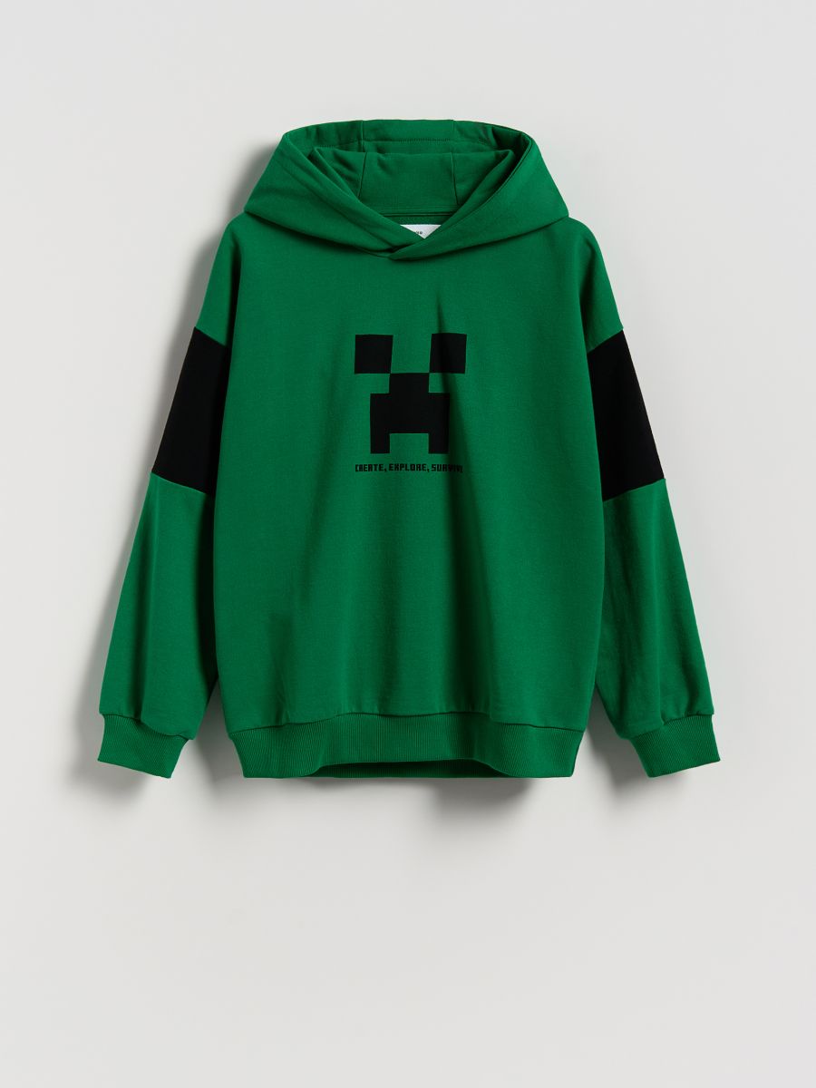 Minecraft sweatshirt - green - RESERVED