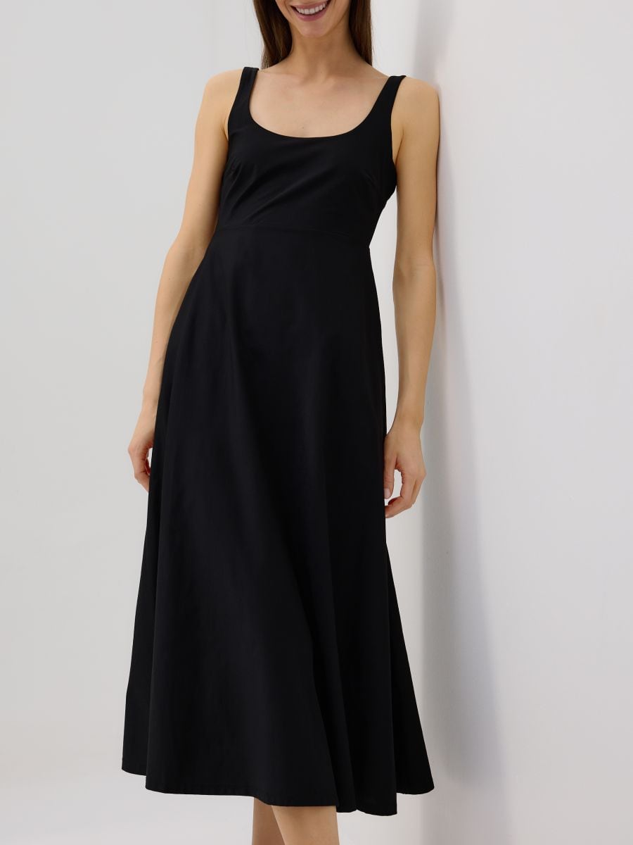 Midikleid - schwarz - RESERVED