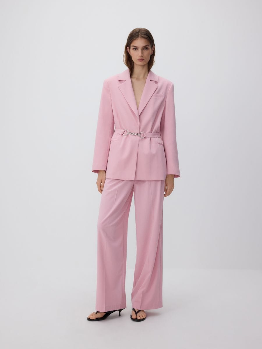 LADIES` JACKET & BELT - pastel pink - RESERVED