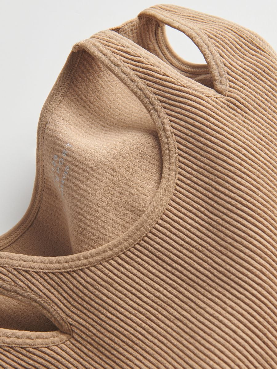 Dropped armhole top - golden brown - RESERVED - 4