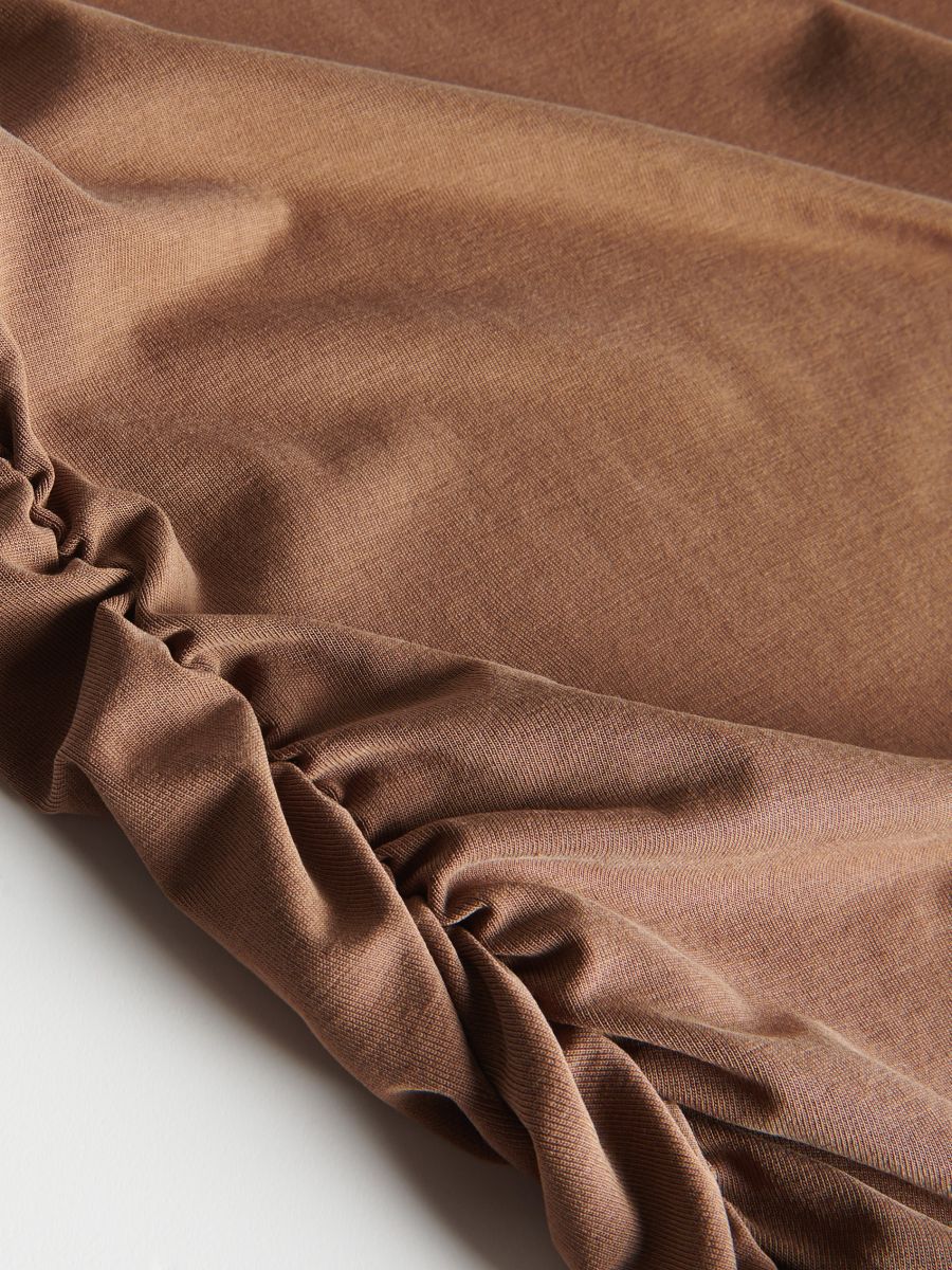 Top with asymmetrical bottom - golden brown - RESERVED - 6