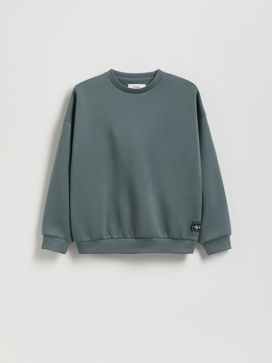 Predimenzionirani gornji dio trenerke sa štampom - zeleno - RESERVED