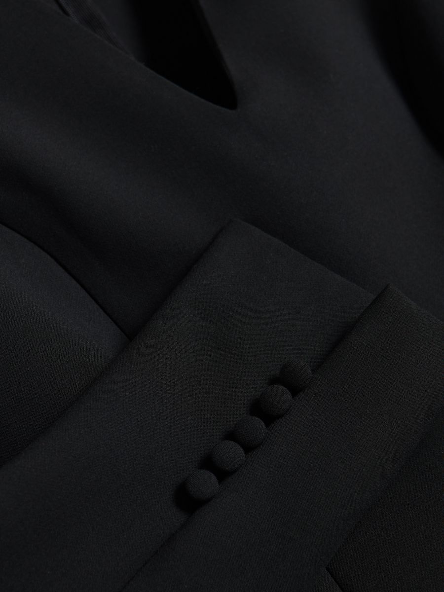 Mini dress with stitching - black - RESERVED - 6