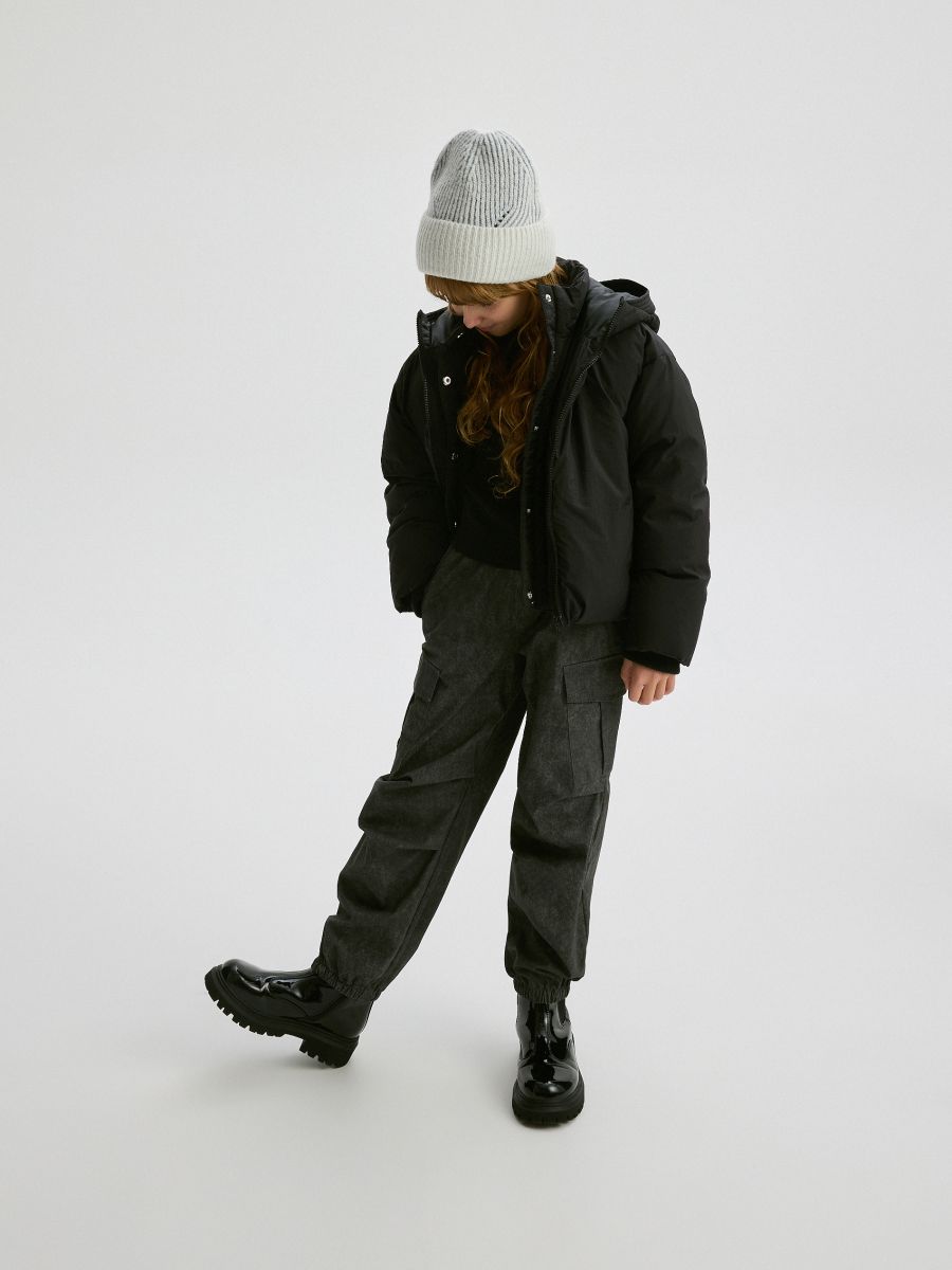 Parachute trousers with cargo pockets - dark grey - RESERVED - 4
