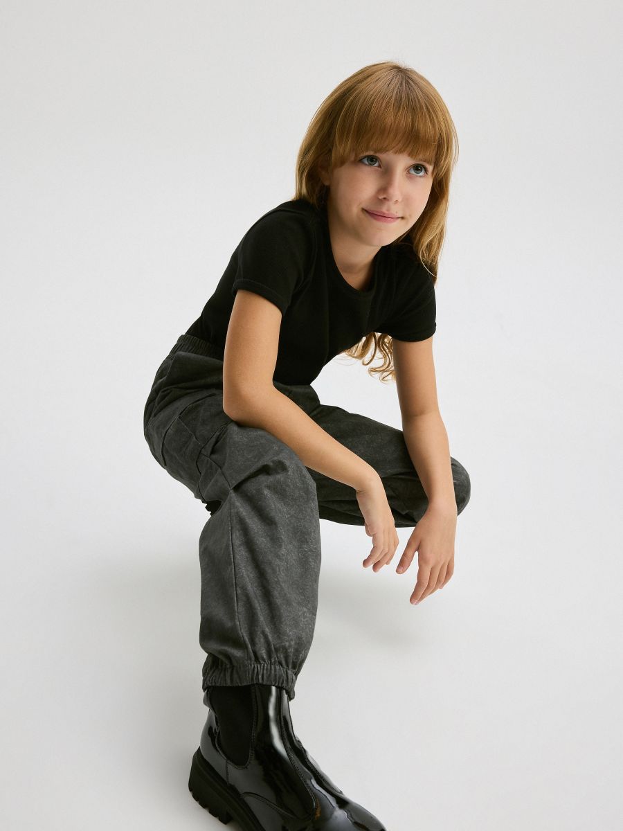 Parachute trousers with cargo pockets - dark grey - RESERVED - 3