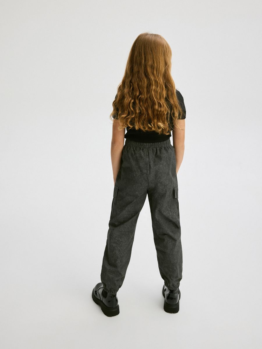 Parachute trousers with cargo pockets - dark grey - RESERVED - 5