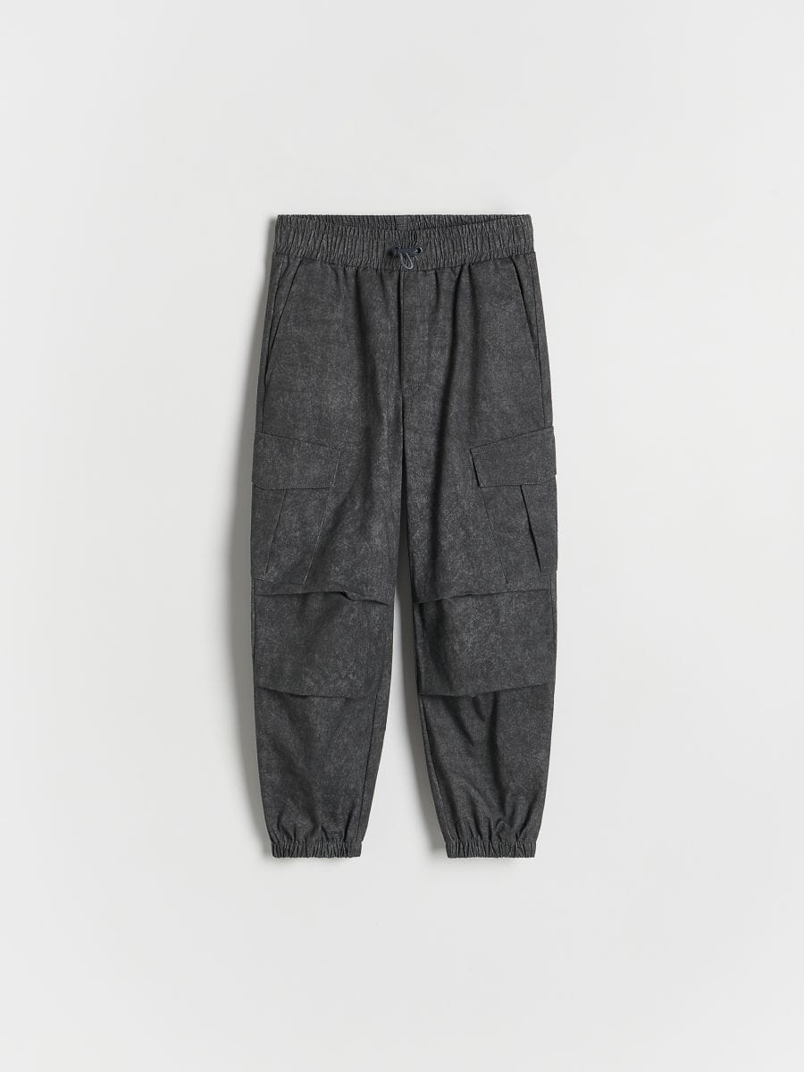 Parachute trousers with cargo pockets - dark grey - RESERVED - 2
