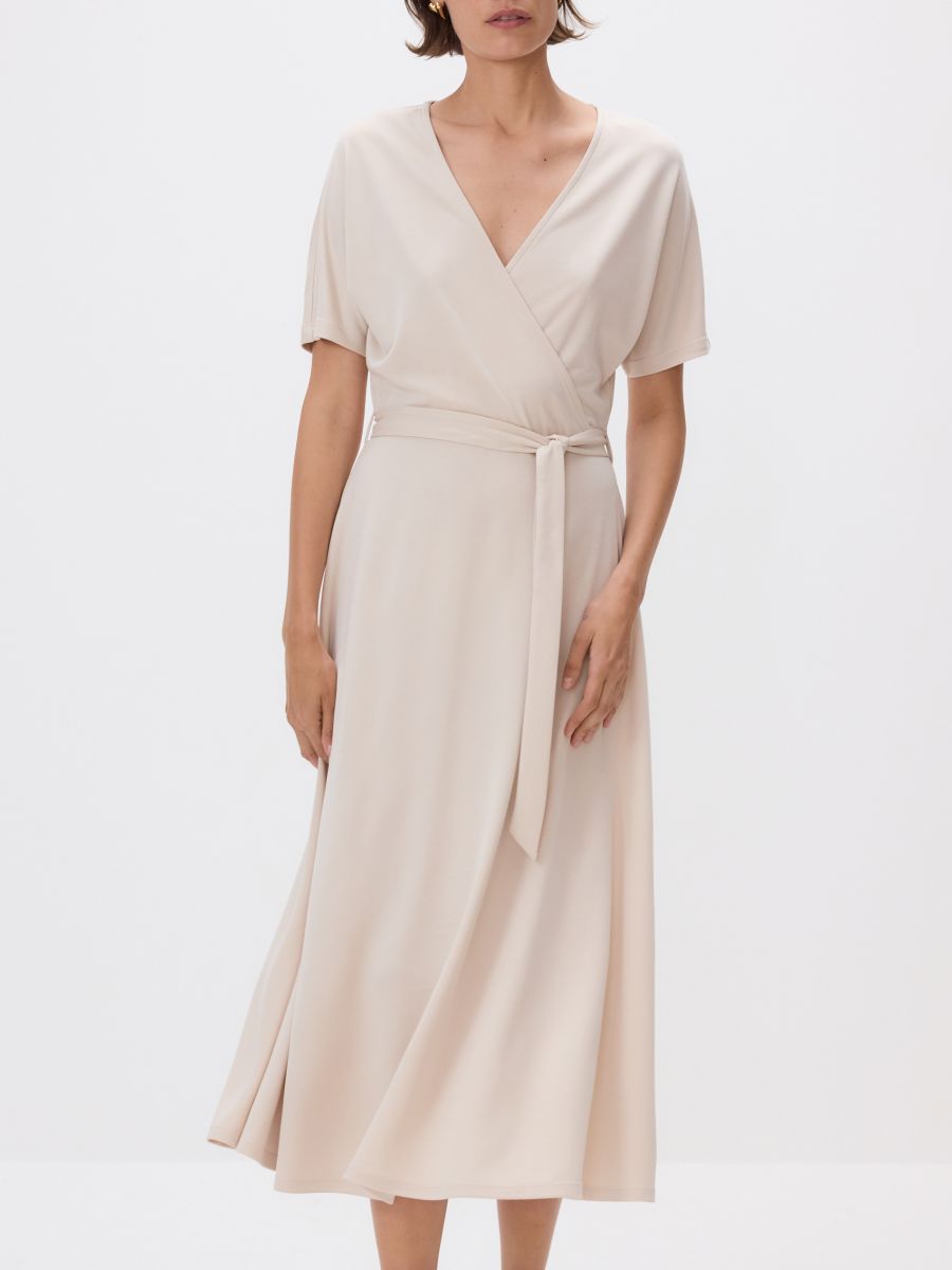 Modal rich midi dress - nude - RESERVED