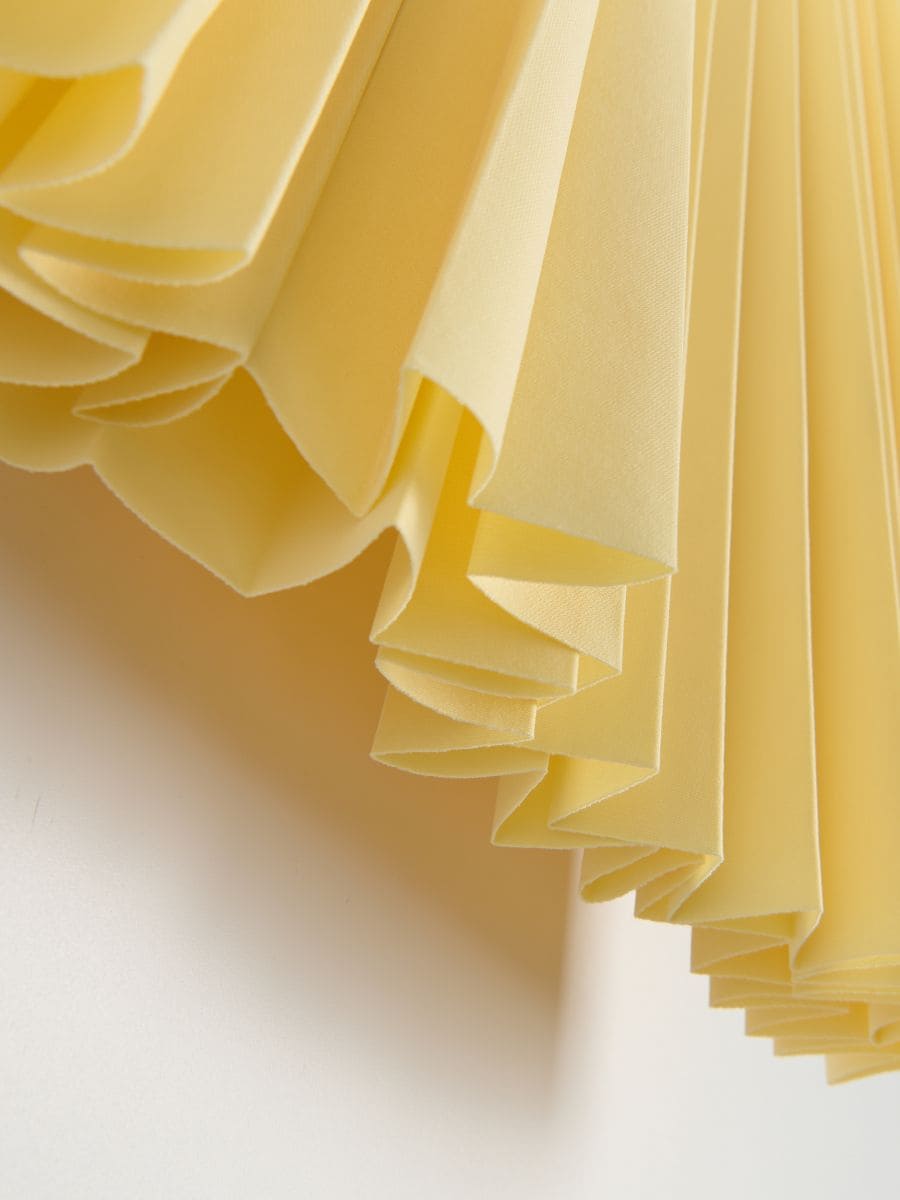 Pleated midi skirt - light yellow - RESERVED - 7